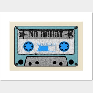 no doubt blue cassette Posters and Art